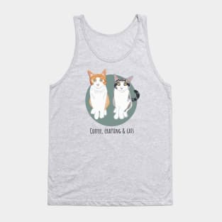 Coffee, Crafting and Cats Tank Top